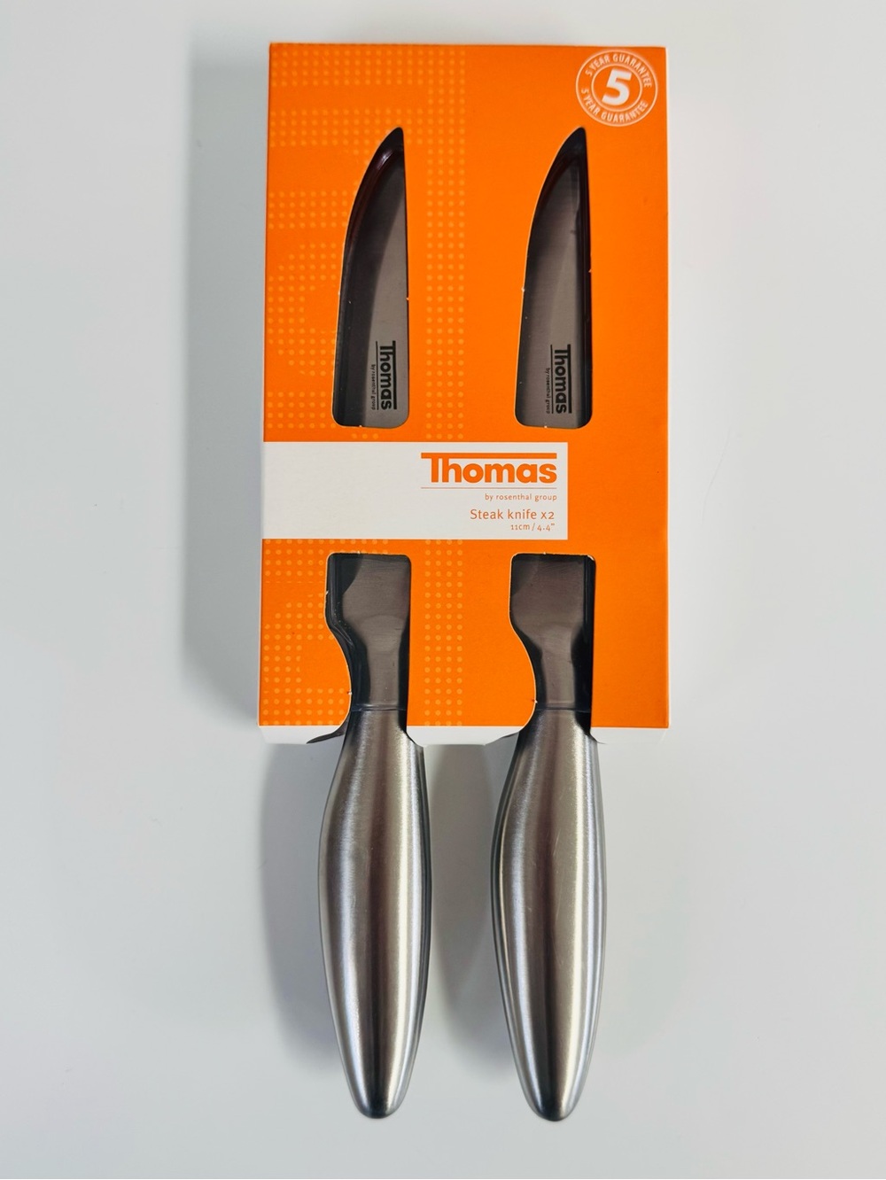 Thomas by Rosenthal Steak Knife Set Stainless Steel w/ Teardrop Handle 4.4” NWT